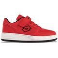 Sneaker LOTTO, Kinder, Gr. 30, rot, schwarz, Synthetik, Kunstfaser, sportlich, Schuhe