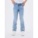 Bootcut-Jeans NAME IT "NKFPOLLY SKINNY BOOT JEANS 1142-AU NOOS", Mädchen, Gr. 158, N-Gr, blau (light blau denim), Denim/Jeans, Obermaterial: 67% Baumwolle, 28% Polyester, 3% Viskose, 2% Elasthan, unifarben, casual, skinny fit knöchellang, Jeans, mit...