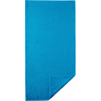 Handtuch EGERIA "Madison", blau (hellblau), B:50cm L:100cm, Walkfrottee, Obermaterial: 100% Baumwolle, Handtücher (Packung), Uni-Programm mit Streifenbordüre, reine Baumwolle Image