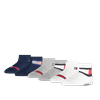 Socken TOMMY HILFIGER "TH BABY SOCK 6P FLAG SOCK ECOM", Damen, Gr. 15-18, weiß grau combo, Baumwollmischung, unifarben mit Farbeinsatz, normal, Socken, ABS Anti-Rutsch am Fuß