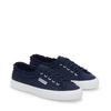Sneaker SUPERGA "3750 JERSEY ROUCHES LEGGERA", Gr. 38, blau (blau navy), Textil, sportlich, Schuhe
