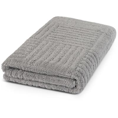 Duschtuch ROSS "CARRE", grau (kiesel), B:70cm L:140cm, Frottier, Frottier, Handtücher (Packung), 100% Baumwolle Image