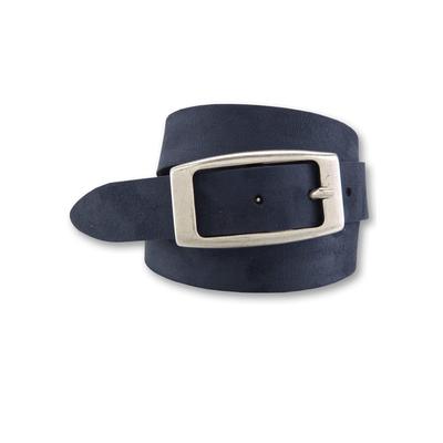 Ledergürtel BERND GÖTZ, Damen, Gr. 105, blau (marine), Leder, unifarben, casual,feminin,klassisch, Gürtel, mit länglicher Schließe Image