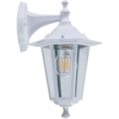 EGLO LED Wandleuchte "LATERNA 5 L16,5 x H35 x AL21 cm, spritzwassergeschützte Lampe", weiß, 1 flammig, H: 35,00cm,, Lampen, Außen-Wandlampe, Wandleuchte, Weiß, E27, IP44, L16,5 x H35 x AL21 cm Image