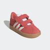 Klettschuh ADIDAS SPORTSWEAR "VL COURT 3.0", Gr. 25, rot (preloved scarlet, core weiß, bright rot), Leder, Synthetik, sportlich, Schuhe, für Kinder, inspiriert vom Design des adidas samba