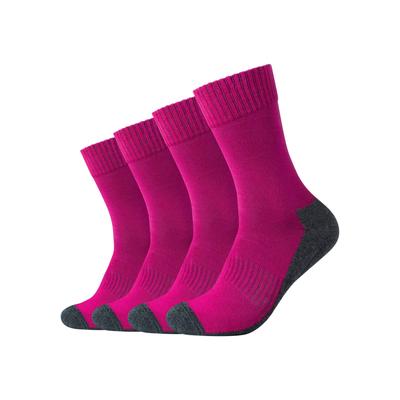 Sportsocken CAMANO, Damen, Gr. 39 (42), rot (raspberry, grau), Materialmix, uni und meliert, normal, Socken, mit feuchtigkeitsregulierendem Material Image