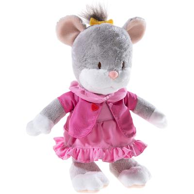 Kuscheltier HEUNEC "Leo Lausemaus, Maus Lily", grau, Plüschfiguren, KinderB:22cm H:20cm, enthält recyceltes Material, B:22cm H:20cm