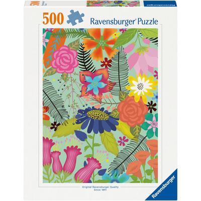 Puzzle RAVENSBURGER "Blumenjungle", bunt, Puzzles, KinderB:36cm H:49cm, Pappe, Motiv, Made in Germany, B:36cm H:49cm
