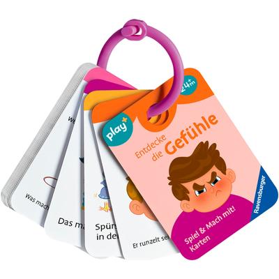 Spiel RAVENSBURGER "Play+ Spiel & Mach mit Karten: Entdecke die Gefühle", bunt, Spiele, Kinder Image