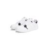 Sneaker TOMMY HILFIGER "TH BASKET CORE LITE LTH MIX", Herren, Gr. 42, bunt (weiß, dunkelblau), Leder, Lederimitat, sportlich, Schuhe, Freizeitschuh, Halbschuh, Schnürschuh mit Logoschriftzug