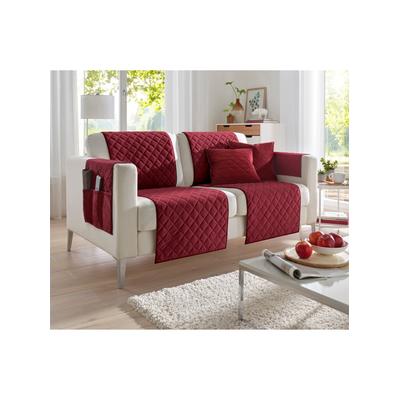 Tagesdecke Gr. 4, rot (dunkelrot), B:40cm L:40cm, 100% Polyester, Tagesdecken Image
