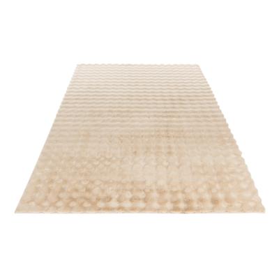 Teppich OBSESSION "My Aspen 485", beige, B:40cm H:28mm L:60cm, Polyester, Teppiche, Uni Farben, besonders weich, Hoch-Tief Effekt, handgetuftet Image
