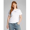T-Shirt "PLUS GRADIENT MONOLOGO SLIM TEE", Damen, Gr. 5XL (50), weiß (brilliant weiß), Single Jersey, Obermaterial: 100% Baumwolle, CALVIN KLEIN JEANS PLUS, unifarben, casual, slim fit hüftlang, Rundhals, Kurzarm abgesteppt, Shirts, in großen Größen