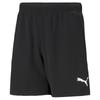 Trainingsshorts PUMA "TEAMRISE SHORT JR", Kinder, Gr. 140, N-Gr, schwarz-weiß (puma schwarz, puma weiß), Netz, Obermaterial: 100% Polyester, unifarben, sportlich, regular fit kniefrei, Hosen