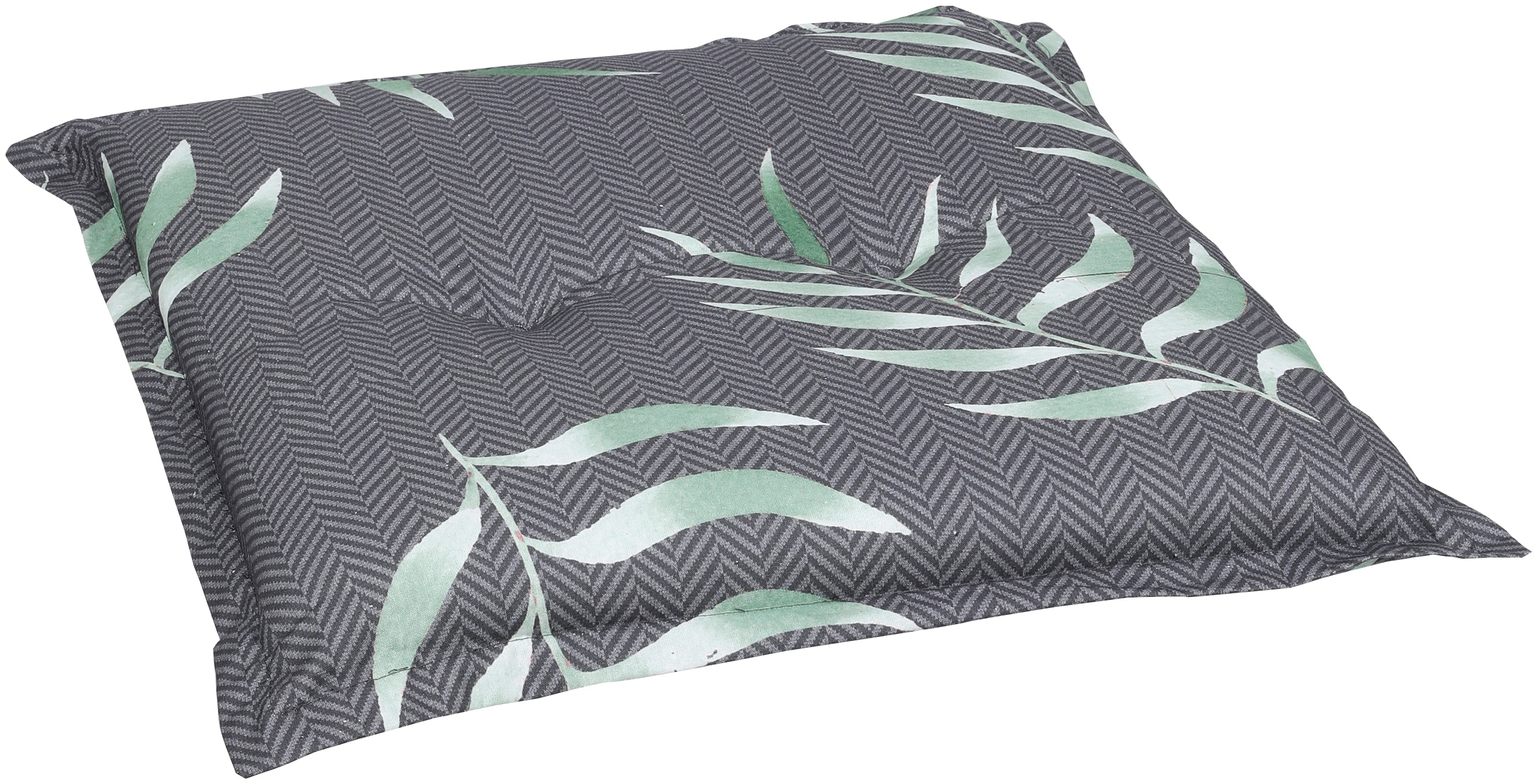 Hockerauflage GO-DE, grau (anthrazit), B:50 H:7 T:50, Polyester, Polsterauflagen, Maße ca.: 50 cm x 50 cm x 7 cm Image