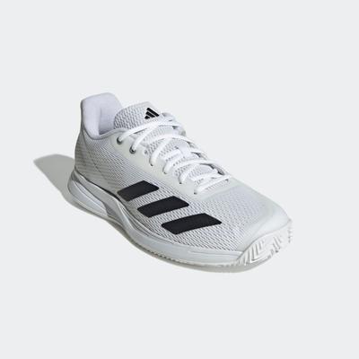 Tennisschuh ADIDAS PERFORMANCE "COURTFLASH SPEED 2", Gr. 44, schwarz-weiß (cloud weiß, cloud weiß, core schwarz), Textil, Synthetik, sportlich, Schuhe Image