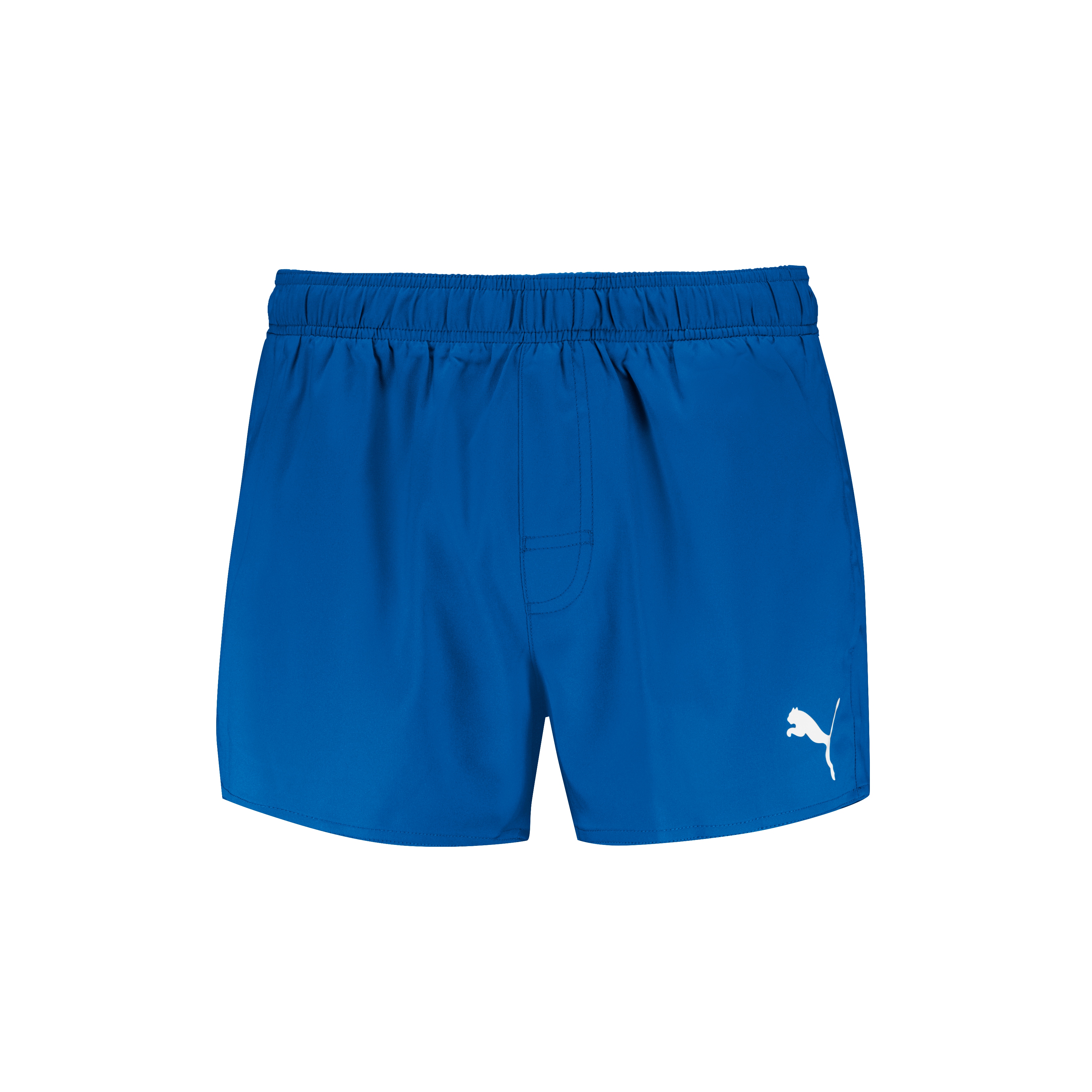 Badeshorts PUMA "PUMA SWIM MEN SHORT SHORTS 1P", Herren, Gr. M, N-Gr, blau (vivid blau), Web, Obermaterial: 100% Polyester, sportlich, Badehosen, mit Seitentaschen Image
