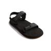 Sandale QUIKSILVER "Monkey Caged", Gr. 1(32), schwarz (schwarz, grau, schwarz), Obermaterial: Textil / Futter: Textil / Außensohle: Moosgummi, Schuhe