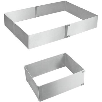 Backrahmen METALTEX, grau (edelstahl), B:17cm H:8,5cm L:22cm Ø:22cm, Edelstahl, Speiseringe, verstellbar Image