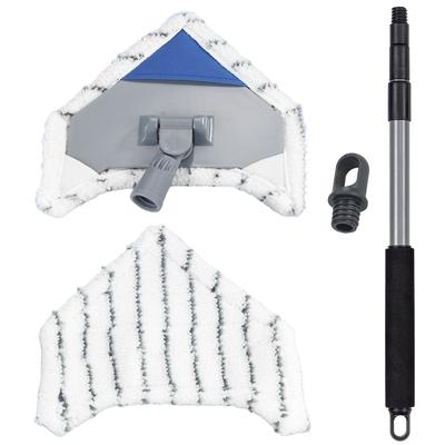 Bodenwischer-Set MAXIMEX "Multiflex-Wischer inkl. Teleskopstiel", grau, B:24cm H:142cm L:4cm, Kunststoff, Stahl, Textil, Haushaltsreinigungs-Sets, für Fliesen, Fenster und Böden, mit Aufhangöse Image