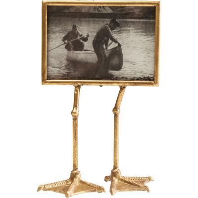 Einzelrahmen KARE DESIGN "Bilderrahmen Duck Feet Horizont", gold (goldfarben), B:19cm H:37,5cm T:9,5cm, Glas, Stahl, MDF, Bilderrahmen Image
