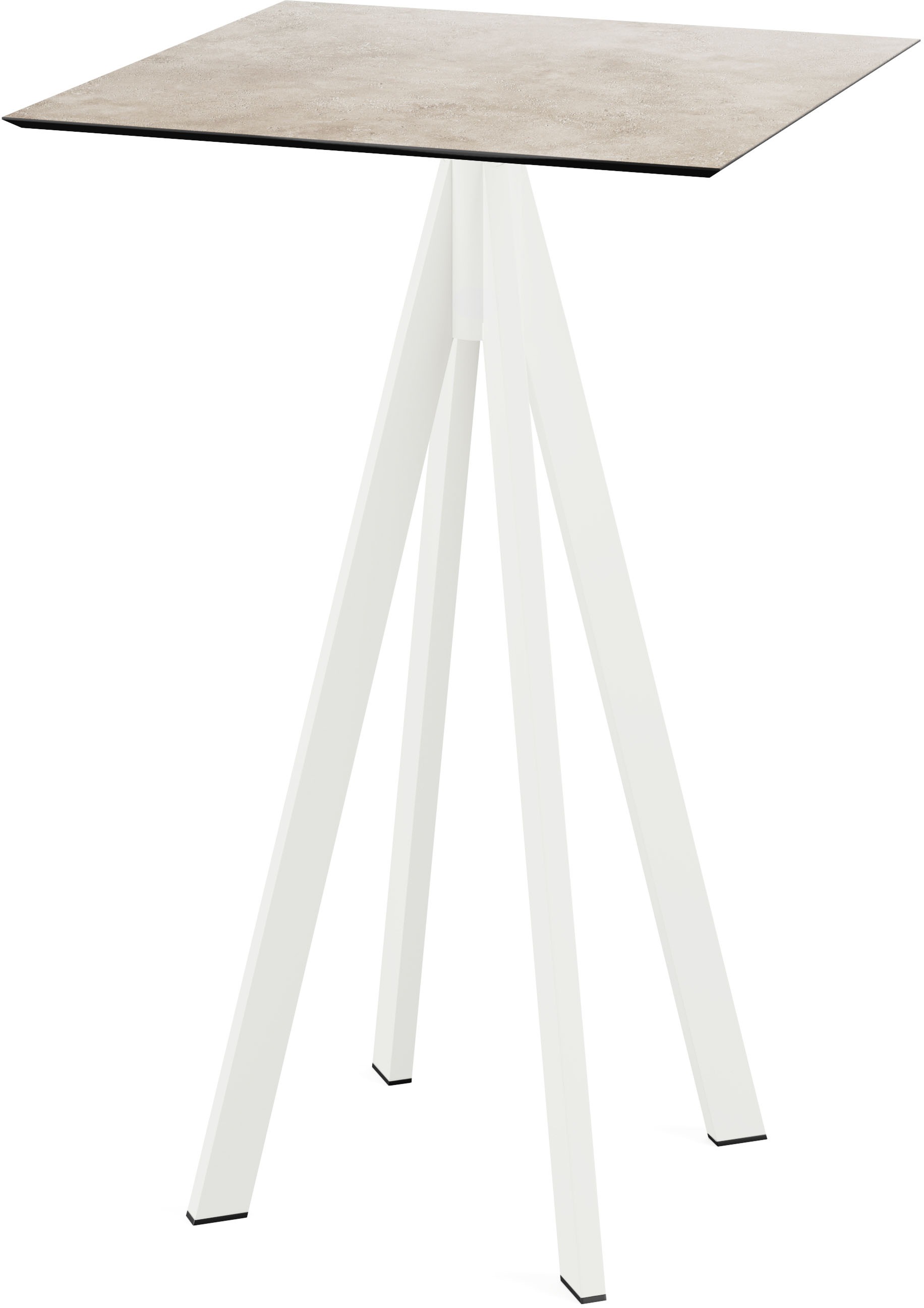 Klapptisch ESSENTIALS "Infinity", beige (weiß, moonstone, weiß), B:70cm H:109,2cm T:70cm, Stahl/HPL Tischplatte, Tische, in verschiedenen Ausführungen