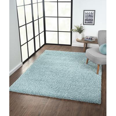 Hochflor-Teppich "My Shaggy", blau (hellblau), B:60cm H:37mm L:90cm, Polypropylen (PP), MYFLAIR MÖBEL & ACCESSOIRES, Teppiche, Shaggy, Uni-Farben, leicht glänzend, Microfaser, extra flauschig Image