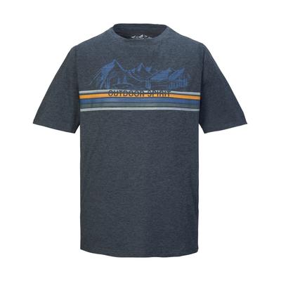 T-Shirt KILLTEC "KOS 64 MN TSHRT", Herren, Gr. 3XL, schwarz, Oberstoff: 92% Polyester, 8% Elasthan, sportlich, Shirts, Leichtes, schnelltrocknendes Material, Adventure-Print. Image