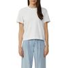 T-Shirt S.OLIVER, Damen, Gr. 42, weiß, Jersey, Obermaterial: 100% Baumwolle, unifarben, casual, gerade hüftbedeckend, Rundhals, Halbarm, Shirts, mit halbem Arm