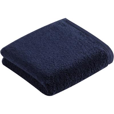 Handtuch VOSSEN "Vegan Life", blau (marine blau), B:50cm L:100cm, Webfrottier, Obermaterial: 100% Baumwolle, Handtücher (Packung), 100% vegan Image