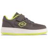 Sneaker LOTTO, Kinder, Gr. 27, dunkelgrau, fr.gelb, Synthetik, Kunstfaser, sportlich, Schuhe