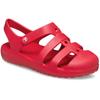 Badesandale CROCS "Classic Fisherman", Kinder, Gr. 29, rot, Croslite, unifarben, casual, Schuhe, Wassersandale, Badeschuh mit Klettverschluss