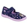 Hausschuh RICHTER "Mia WMS: Mittel", Kinder, Gr. 25, nautical stickhorse pferd, Baumwolle, animal-print, casual, Schuhe, Klettschuh mit pastellfarbenem Print, Größenschablone zum Download