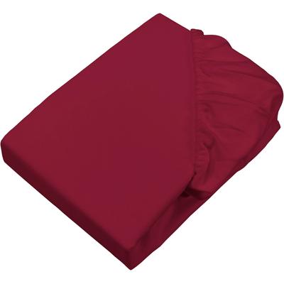 Spannbettlaken SETEX "Feinbiber in Gr. 70x140, 90x200, 140x200 oder 180x200 cm", rot, B:90cm L:200cm, Feinbiber, Obermaterial: 100% Baumwolle, Laken, für Matratzen bis 23 cm Höhe, Winter, Bettlaken Image