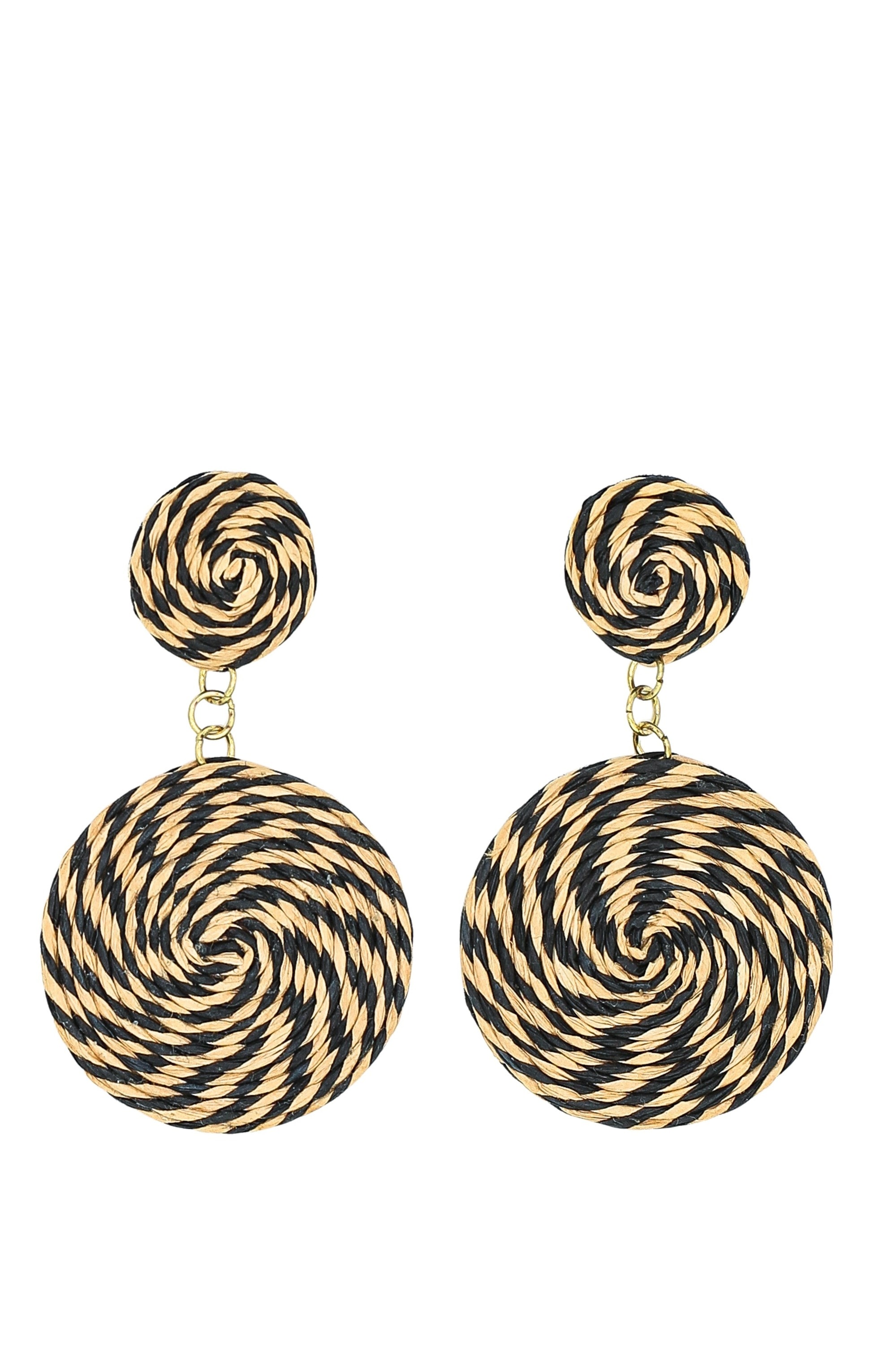 Paar Ohrstecker "BohoTwist", Damen, Gr. Textil, beige (natur), COLLEZIONE ALESSANDRO, Ohrringe Image