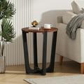 Patio Tables ACACIA SOLID WOOD SIDE TABLE BROWN & BLACK COLOR Garden Tables