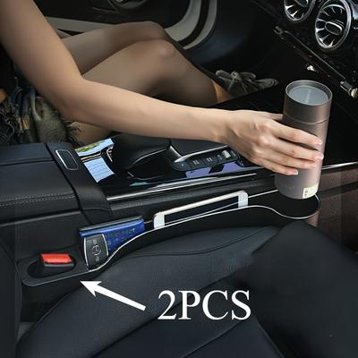 TEMU 2pcs Car Seat Cup Holder - Front & Rear Seat Organizer For Interior Accessories Storage, Keeps Vehicle , Fits Most Cars, Car Accessories Storage||sturdy Construction, Car Seat Organizer