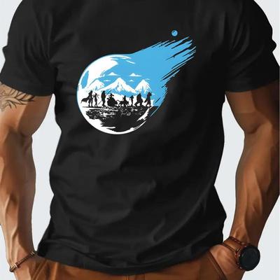 TEMU 1pc, 7 Inspired Print, Summer Comfortable Casual Cotton T Shirt Image