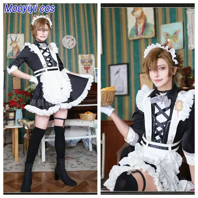 Game Nu: Carnival Eiden Cosplay-Kostüm, Halloween, Weihnachten, Rollenspiel, Comic, neues 2025, Dienstmädchen-Kostüm, neues Dienstmädchen-Outfit Image