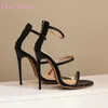 Marke Neue Sommer Sexy Schwarz Silber Frauen Sandalen Mode 12 CM Hohe Stiletto Ferse Dame Kleid Schuhe Plus Große Größe 43 45 47
