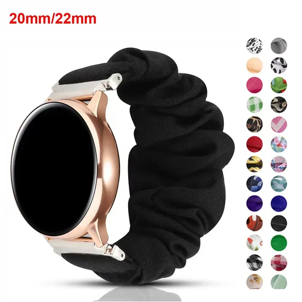 20 mm 22 mm Nylon-Schlaufenarmband für Samsung Galaxy Watch 6 5 4 3/Huawei Watch 4/3/GT4-3-2 Pro/Amazfit GTR/GTS 4 elastisches Armband Image
