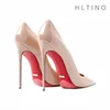 Frauen Heels 2025 Trend Leder Luxus Pumps Rote Untere Spitz High Heels Elegante Stiletto Party Damen Schuhe Frau 12 cm