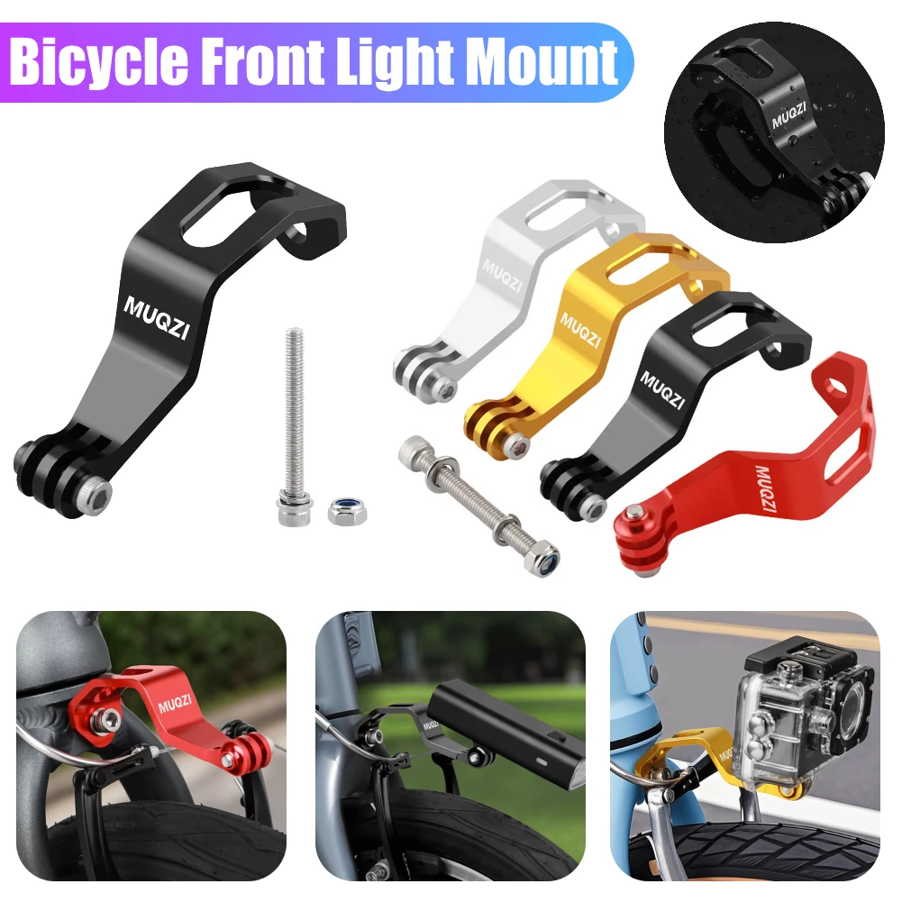 Fahrrad Gabel Licht Halter Aluminium Legierung Fahrrad Licht Halterung für Sport Kamera Taschenlampe Lampe Halter Fahrrad Zubehör Image