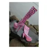 Rosa Diamant Plattform Stiefel Dünne High Heel Runde Kappe Modische Sexy Kühlen 2025, Winter Große Größe Frau Schuhe Zapatillas Mujer