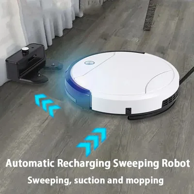 Neue Roboter Staubsauger Automatische Lade Aspiration Drag Intelligente Haushaltsgerät Kehren Roboter Planung Elektrische Kehrmaschine Image