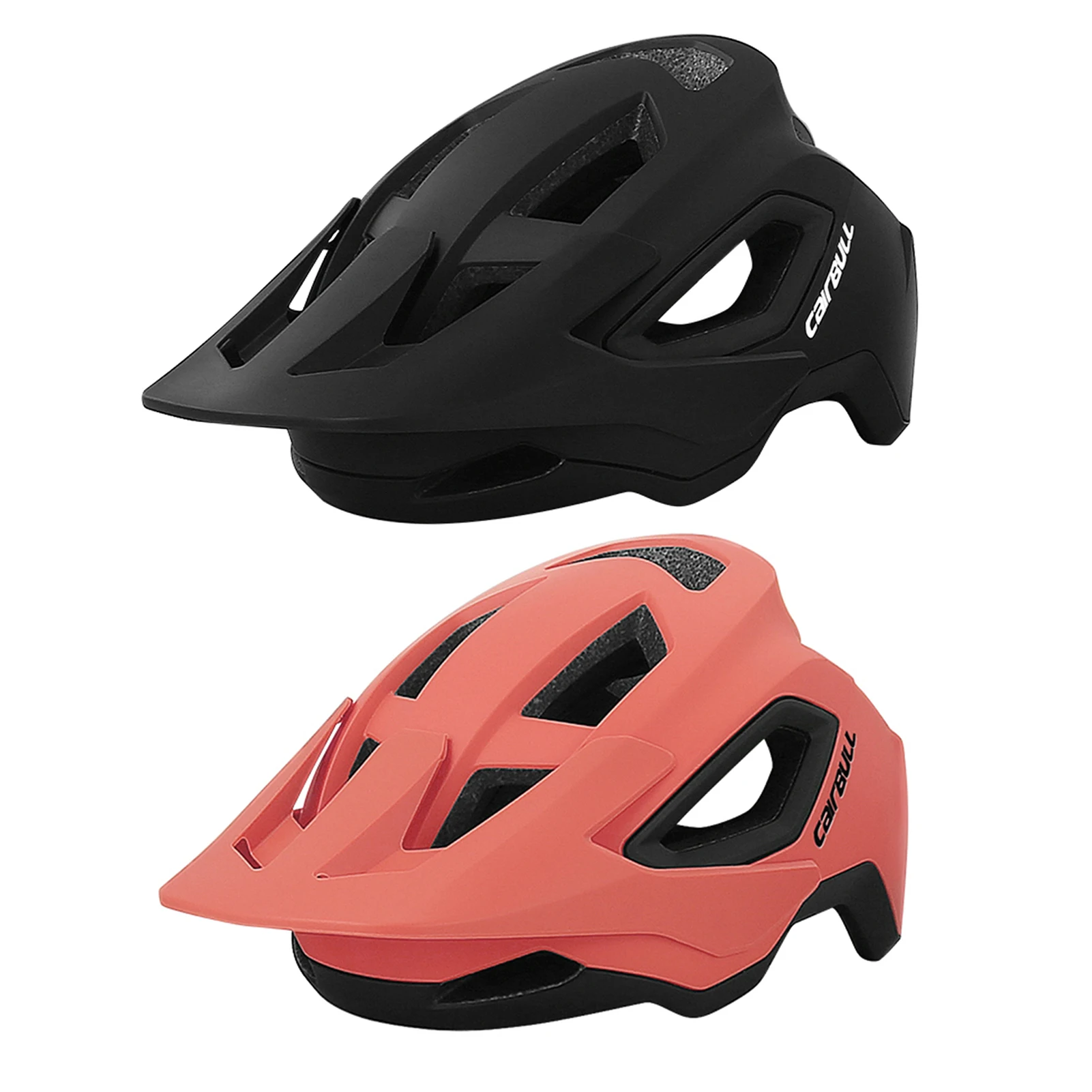 Mountainbike-Helm, Halbhelm für Radfahren, Road Trail, mit Visier, kompatible MX-Brille, coole Faserpolsterung Image