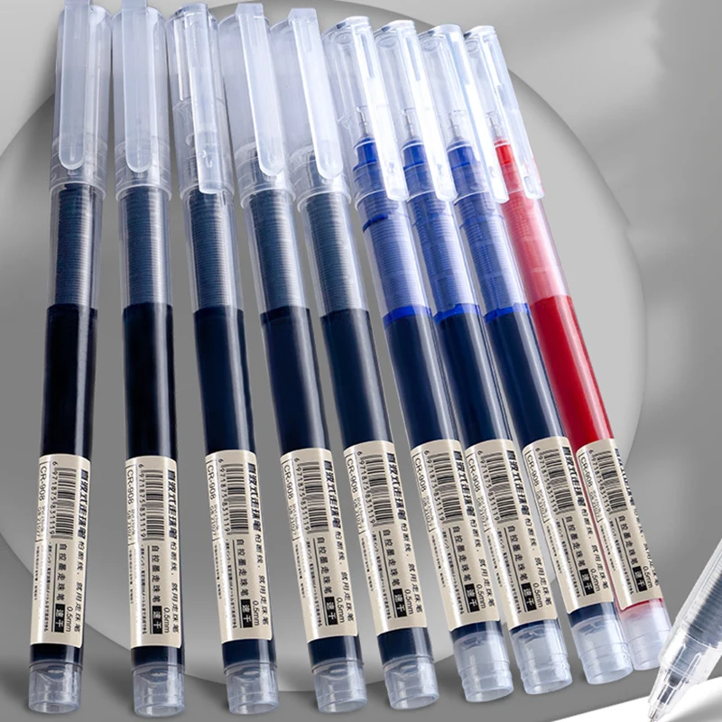 10Pcs Y Typ Nadel Gel Stifte Schwarz Rot Blau Tinte Gerade Flüssigkeit Kugelschreiber Schreibwaren Schule Bürobedarf Student schriftlich Image
