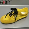 FEDONAS Mode Frauen Laufschuhe Kissen Retro Turnschuhe Nicht-rutsch Bequem Casual Sport Schuhe Frau Gelb Beige Rot