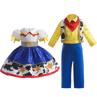 Toy Jessie Woody Kostüme für Mädchen Jungen Geburtstag Halloween Cowboy passende Sets Kostüm Kinder Image