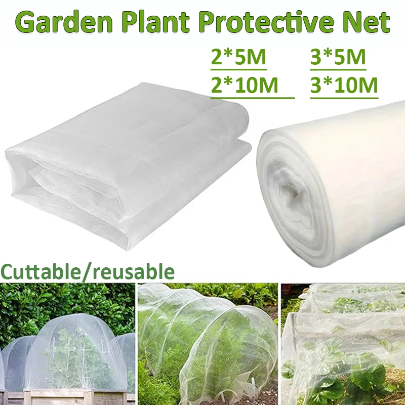 Garden Mesh Screen Barrier Mesh Plant 60 Mesh Garden Care Cover Netting 2X5/10M & 3X5/10M Insekten wiederverwendbares Netz Schutznetz Image